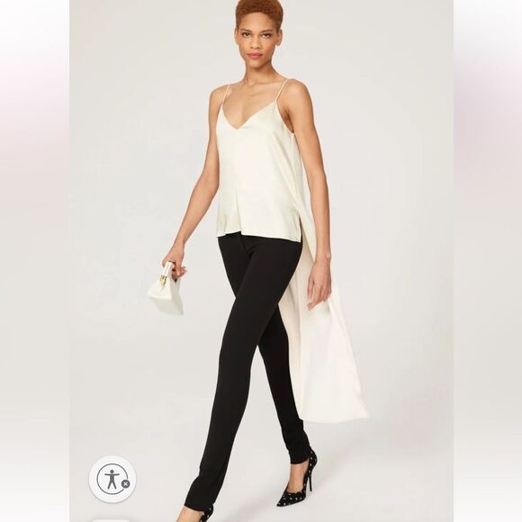 Obando Collective Cream Satin High Low Tank Top | Size 2 - Picture 1 of 10
